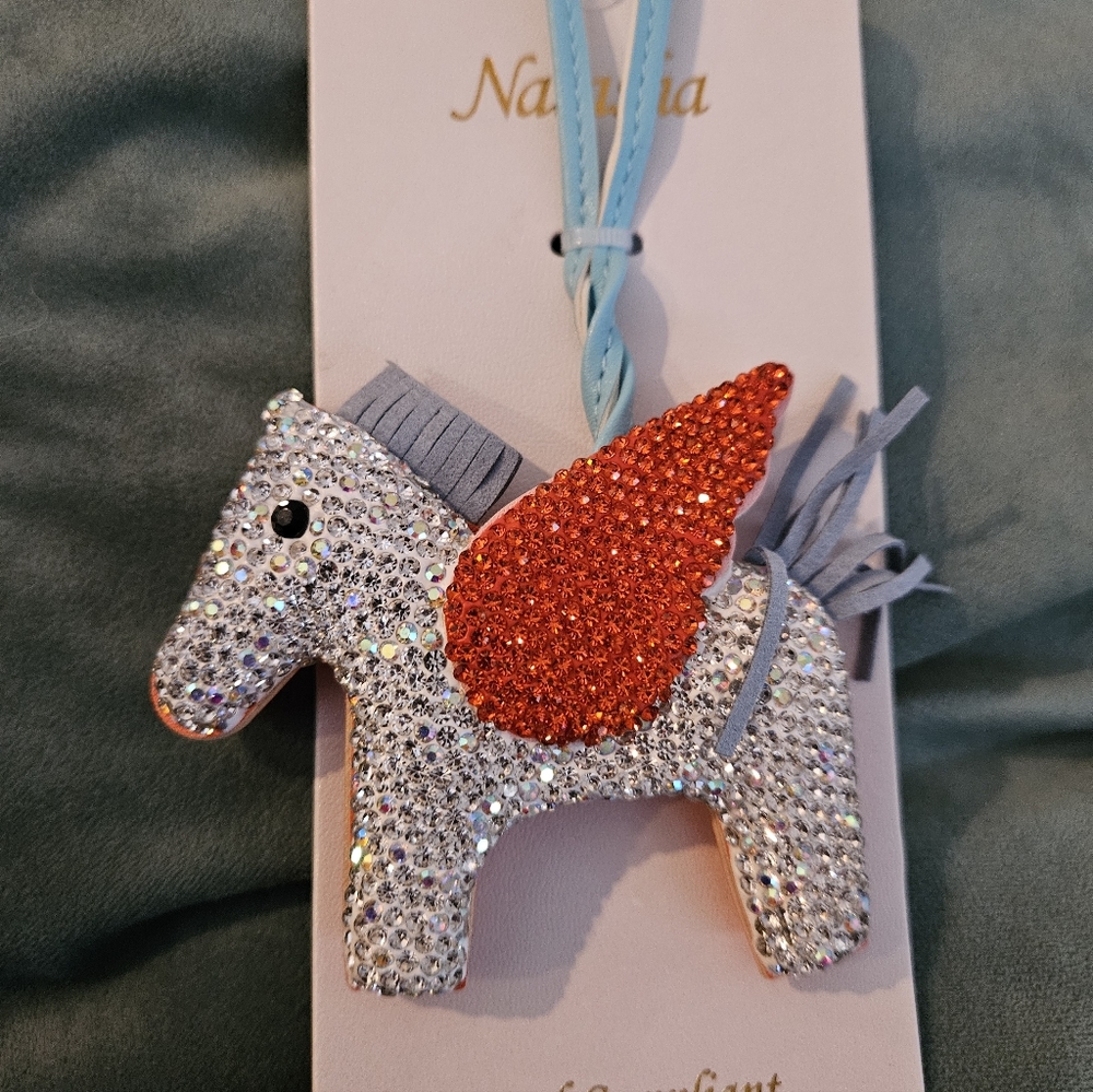 Natasha Couture Reversible Pegasus/Horse Bag Charm Sparkly